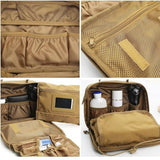 Multifunctional Hanging Toiletry Bag, 8-Compartment Storage, Waterproof and Portable, Essential for Travel and Home Use(brown)