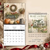 2027 Farmhouse Wall Calendar, 8.3-inch Square Writable Pages, Spiral Coil Hook Design, Perfect for Scheduling & Habit Tracking, Your Year-Round Planning Helper. In Australia - Darrahopens