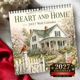 2027 Farmhouse Wall Calendar, 8.3-inch Square Writable Pages, Spiral Coil Hook Design, Perfect for Scheduling & Habit Tracking, Your Year-Round Planning Helper.