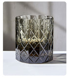 K9 Crystal Whisky Glass – Edo Kiriko Hand-Cut, Cold-Cut Shippo Pattern, Heavy Base Tasting Glass, Luxury Premium.(Xingchen style)