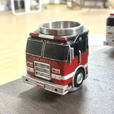 Fire Truck Coffee Cup: Three-dimensional red and black design, double-layer stainless steel for long-lasting temperature retention. Every sip brings a rescue-style ceremony.