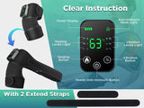 Heated Knee Massager with Heat Therapy – 3 Temp Levels, Vibration Massage, Rechargeable & Adjustable Straps(GREY)