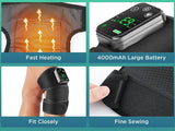 Heated Knee Massager with Heat Therapy – 3 Temp Levels, Vibration Massage, Rechargeable & Adjustable Straps(GREY)
