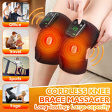 Heated Knee Massager with Heat Therapy – 3 Temp Levels, Vibration Massage, Rechargeable & Adjustable Straps(GREY)