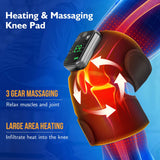 Heated Knee Massager with Heat Therapy – 3 Temp Levels, Vibration Massage, Rechargeable & Adjustable Straps(GREY)