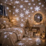 Winter Snowflake Projection Lamp (Rechargeable + Touch Switch) – Fill your room with falling snow at the touch of a finger, wireless and portable, effortlessly creating a romantic and cozy winter atmosphere.