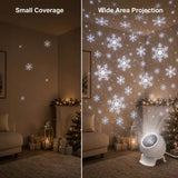 Winter Snowflake Projection Lamp (Rechargeable + Touch Switch) – Fill your room with falling snow at the touch of a finger, wireless and portable, effortlessly creating a romantic and cozy winter atmosphere.