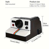Retro Camera Toilet Paper Holder, Drill-Free Waterproof & Dustproof, Large Capacity Smooth Dispensing, New Bathroom Storage Aesthetic