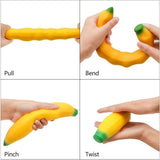 45cm Giant TPR Banana Squishy Toy – Soft, Bouncy, Stress-Relieving Fun