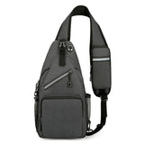 New Men's Chest Bag Lightweight Oxford Crossbody, Water-Resistant Durable Anti-Burden Shoulder Pack, Minimalist Casual Commute Cycling Sports Sling Bag(BLACK)