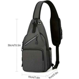 New Men's Chest Bag Lightweight Oxford Crossbody, Water-Resistant Durable Anti-Burden Shoulder Pack, Minimalist Casual Commute Cycling Sports Sling Bag(RED)