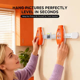 Picture Frame Hanging Balance Ruler | Nail Positioning · Angle Measurement · Level Calibration 3-in-1./ORANGE