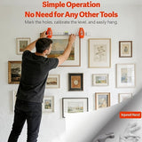 Picture Frame Hanging Balance Ruler | Nail Positioning · Angle Measurement · Level Calibration 3-in-1./ORANGE