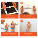 Picture Frame Hanging Balance Ruler | Nail Positioning · Angle Measurement · Level Calibration 3-in-1./ORANGE