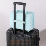 14 Inch Mini Makeup Case, Lightweight Cosmetic Travel Bag with Shoulder Strap & Zipper Closure(WHITE)