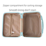 14 Inch Mini Makeup Case, Lightweight Cosmetic Travel Bag with Shoulder Strap & Zipper Closure(BLACK)