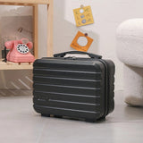 14 Inch Mini Makeup Case, Lightweight Cosmetic Travel Bag with Shoulder Strap & Zipper Closure(Brown)