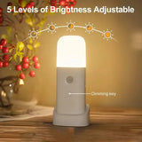 Smart Motion Sensor Night Light, 2000mAh Large Capacity Battery, 5-Level Dimming, Auto-On When Getting Up at Night, Energy-Saving & Worry-Free. Cool White Light Version