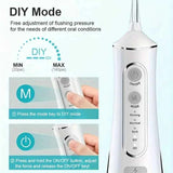 L8 Cordless Water Flosser | Rechargeable Portable Oral Irrigator, IPX7 Waterproof, 4 Modes with DIY Pressure Adjustment, High-Frequency Pulse Cleans Between Teeth Thoroughly/white In Australia - Darrahopens