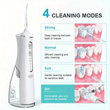 L8 Cordless Water Flosser | Rechargeable Portable Oral Irrigator, IPX7 Waterproof, 4 Modes with DIY Pressure Adjustment, High-Frequency Pulse Cleans Between Teeth Thoroughly/white