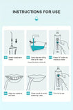 L8 Cordless Water Flosser | Rechargeable Portable Oral Irrigator, IPX7 Waterproof, 4 Modes with DIY Pressure Adjustment, High-Frequency Pulse Cleans Between Teeth Thoroughly/white