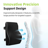1 Lumbar Support Pillow for Lower Back and Posture - Memory Foam Cushion with Adjustable Strap, Breathable Mesh Cover and Dual Straps (Office Chair, Car, Gaming) - Spine Health Aid, Office Furniture, Back Cushion, Back Pain Relief Pad