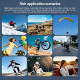 Full HD Handheld Action Camera with 16GB Memory, Portable Pocket Gimbal Camera for Outdoor Travel Vlogging, Featuring a Handheld Gimbal and 1.9-inch Screen.WHITE