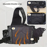 Camouflage Fishing Waist Bag – Large Capacity Multi-layer Partition, Side Pockets & Winding Strap for Full Loading, Breathable Shoulder Strap for Long-lasting Comfort（Green camouflage）