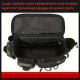 Camouflage Fishing Waist Bag – Large Capacity Multi-layer Partition, Side Pockets & Winding Strap for Full Loading, Breathable Shoulder Strap for Long-lasting Comfort（Green camouflage）