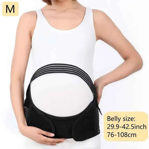 2-in-1 Pregnancy Support & Belly Band, Breathable Skin-Friendly Lightweight, Ergonomic Fit, Relieves Lower Back & Pubic Discomfort, Full Protection During Pregnancy & Postpartum/BLACK.M code