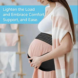 2-in-1 Pregnancy Support & Belly Band, Breathable Skin-Friendly Lightweight, Ergonomic Fit, Relieves Lower Back & Pubic Discomfort, Full Protection During Pregnancy & Postpartum/BLACK.M code