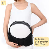 2-in-1 Pregnancy Support & Belly Band, Breathable Skin-Friendly Lightweight, Ergonomic Fit, Relieves Lower Back & Pubic Discomfort, Full Protection During Pregnancy & Postpartum/BLACK.Lcode