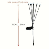 Solar Firefly Wind Light: Charges during the day, glows at night. Sways in the wind like dancing fireflies, lighting up your yard with romance./8 lamp holder [warm light] is always on