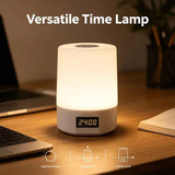 Smart LED Night Light with Clock, Rechargeable Lithium Battery, Remote Control, Suitable for Camping and Bedroom, Soft Glow Eye Protection, Dimmable Color Temperature, Long-Lasting Battery Life for Peaceful Sleep In Australia - Darrahopens