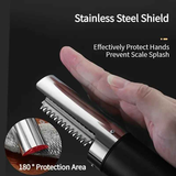 Electric Fish Scaler | Stainless Steel Shield Prevents Splashing, Offset Blade Wheel for Efficient Descaling, USB Rechargeable with Long Battery Life, Suitable for Both Freshwater and Saltwater Fish, Ideal for Home and Commercial Use(white)