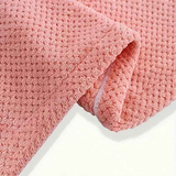Women's Coral Fleece Pineapple Grid Two-Piece Set | Cloud-Like Touch Adjustable Bath Robe + Hair Towel, Adjustable Tie Belt, Suitable for Daily Home Use(Haze blue)