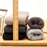 Thickened Wool Mid-Calf Socks 5-Pair Pack (Random Colors), Solid Color Versatile Fall and Winter Warmth, Soft Skin-Friendly Non-Stuffy, Essential for Casual Sports and Commuting