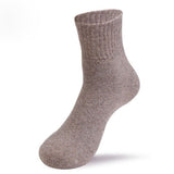 Thickened Wool Mid-Calf Socks 5-Pair Pack (Random Colors), Solid Color Versatile Fall and Winter Warmth, Soft Skin-Friendly Non-Stuffy, Essential for Casual Sports and Commuting