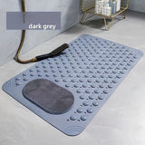 Anti-Slip Massage Shower Mat with Suction Cups Foot Spa Bathroom Mat（green)