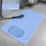 Anti-Slip Massage Shower Mat with Suction Cups Foot Spa Bathroom Mat(GREY)