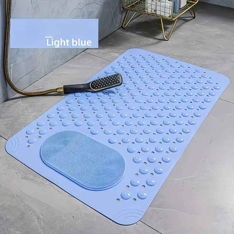 Anti-Slip Massage Shower Mat with Suction Cups Foot Spa Bathroom Mat(BLUE)