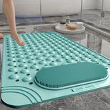 Anti-Slip Massage Shower Mat with Suction Cups Foot Spa Bathroom Mat(PINK)