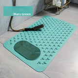 Anti-Slip Massage Shower Mat with Suction Cups Foot Spa Bathroom Mat(PINK)