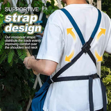 Oxford Cloth Waterproof Gardening Apron, Large Capacity Kangaroo Pocket, Cross Back Straps Comfortable, Great Helper for Picking and Weeding(purple)