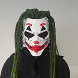 Cyberpunk Joker PVC Mask with Green Dreadlocks – Anime Cosplay Prop for Halloween & Christmas Parties!