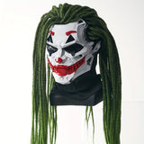 Cyberpunk Joker PVC Mask with Green Dreadlocks – Anime Cosplay Prop for Halloween & Christmas Parties!