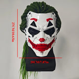 Cyberpunk Joker PVC Mask with Green Dreadlocks – Anime Cosplay Prop for Halloween & Christmas Parties!