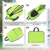 Foldable Nylon Backpack – Lightweight, Durable, and Strong Load Capacity, Four-Step Folding Transforms into a Handbag in Seconds, Multi-pocket Organization with Breathable Carrying(blue)