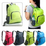 Foldable Nylon Backpack – Lightweight, Durable, and Strong Load Capacity, Four-Step Folding Transforms into a Handbag in Seconds, Multi-pocket Organization with Breathable Carrying(GREEN)