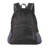 Foldable Nylon Backpack – Lightweight, Durable, and Strong Load Capacity, Four-Step Folding Transforms into a Handbag in Seconds, Multi-pocket Organization with Breathable Carrying(BLACK)